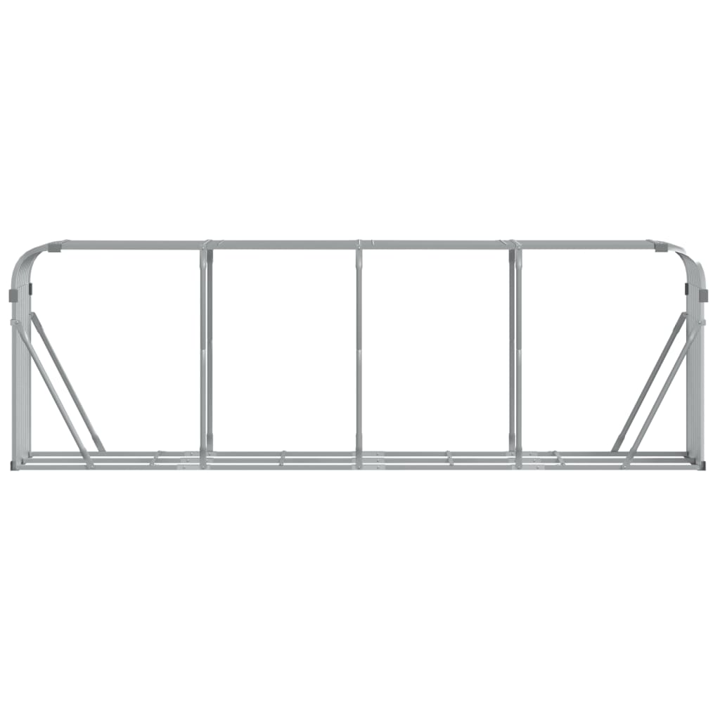 Haardhoutopslag Gegalvaniseerd Staal Kleur 300 x 45 x 100 cm Zilver