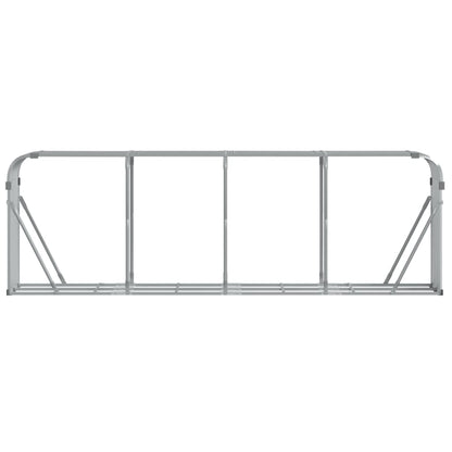 Haardhoutopslag Gegalvaniseerd Staal Kleur 300 x 45 x 100 cm Zilver