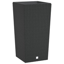 Plantenbak met uitneembare bak rattan-look 21/49 L PP antraciet