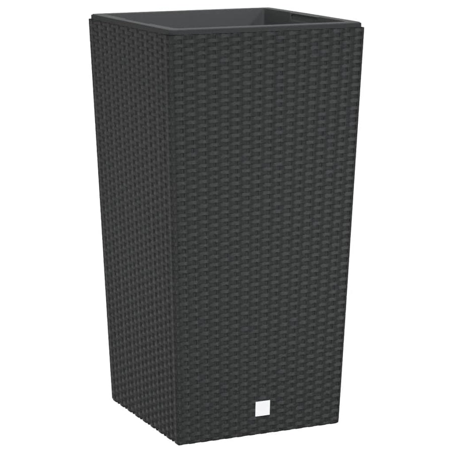 Plantenbak met uitneembare bak rattan-look 21/49 L PP antraciet