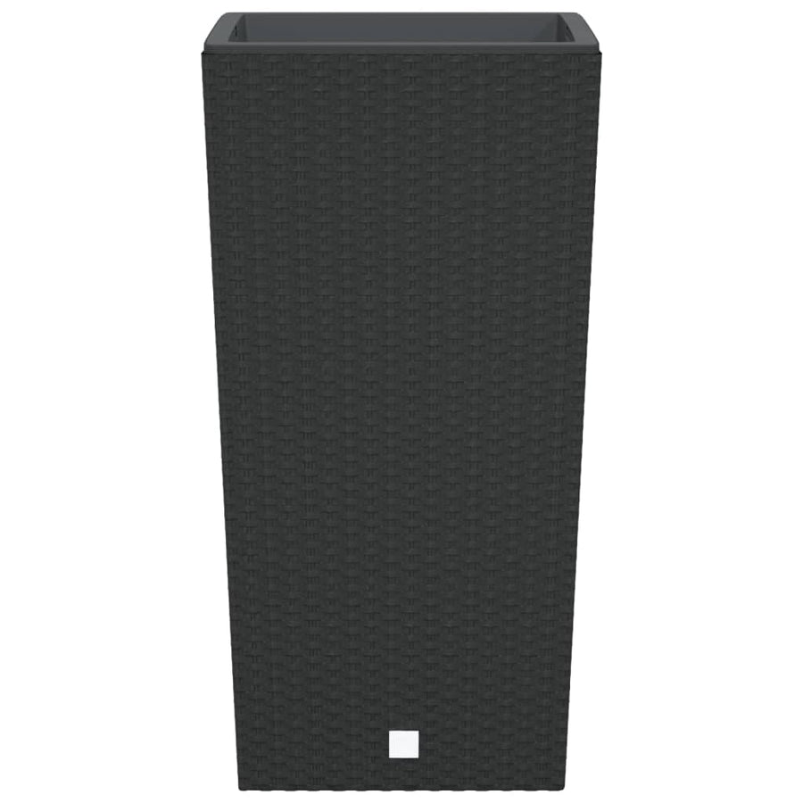 Plantenbak met uitneembare bak rattan-look 21/49 L PP antraciet