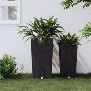 Plantenbak rattan-look 21/49 L PP antraciet