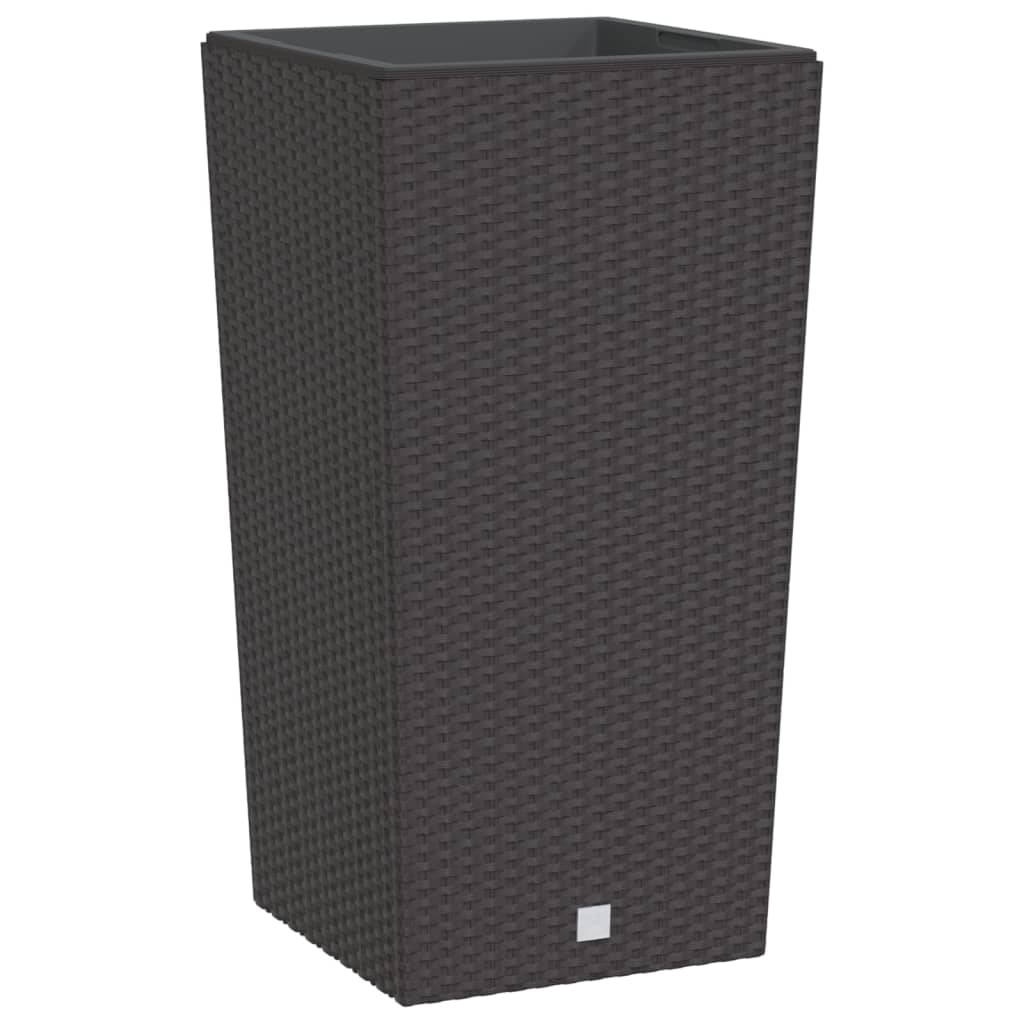 Plantenbak Met Uitneembare Bak Rattan-Look 21/ Pp Bruin