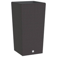 Plantenbak Met Uitneembare Bak Rattan-Look 21/ Pp Bruin