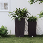 Plantenbak bruin rattan-look met uitneembare bak