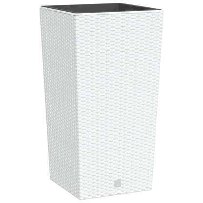 Plantenbak Met Uitneembare Bak Rattan-Look 21/ Pp Wit