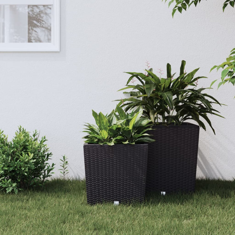 Plantenbak Met Uitneembare Bak Rattan-Look 21/ Pp 32 l