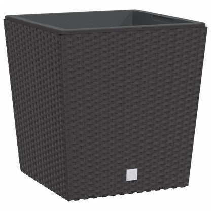 Plantenbak Met Uitneembare Bak Rattan-Look 21/32 L Pp Bruin