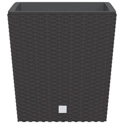 Plantenbak Met Uitneembare Bak Rattan-Look 21/32 L Pp Bruin