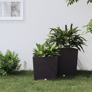 Plantenbak 32x32x32.5 cm bruin polypropeen