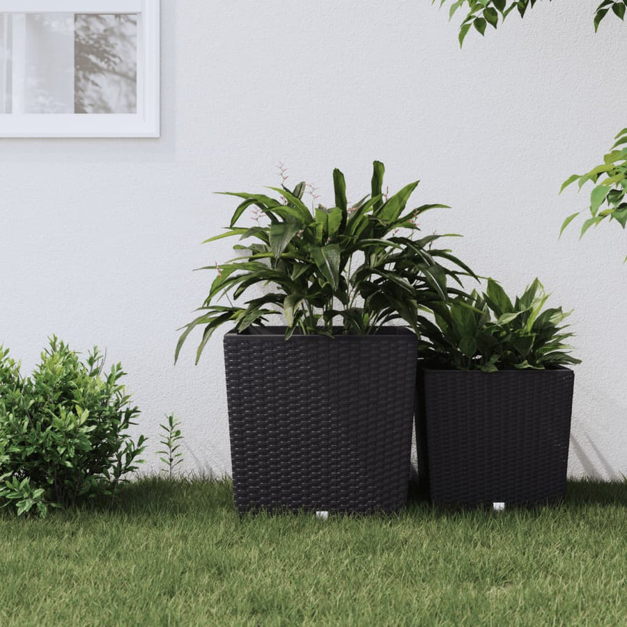 Plantenbak Met Uitneembare Bak Rattan-Look 37/ Pp 64 l