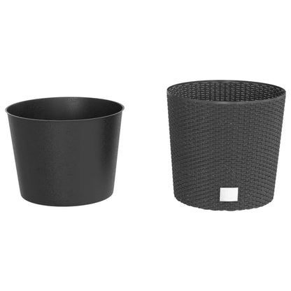 Plantenbak Uitneembare Bak Rattan-Look 15/15,3 L Pp Antraciet