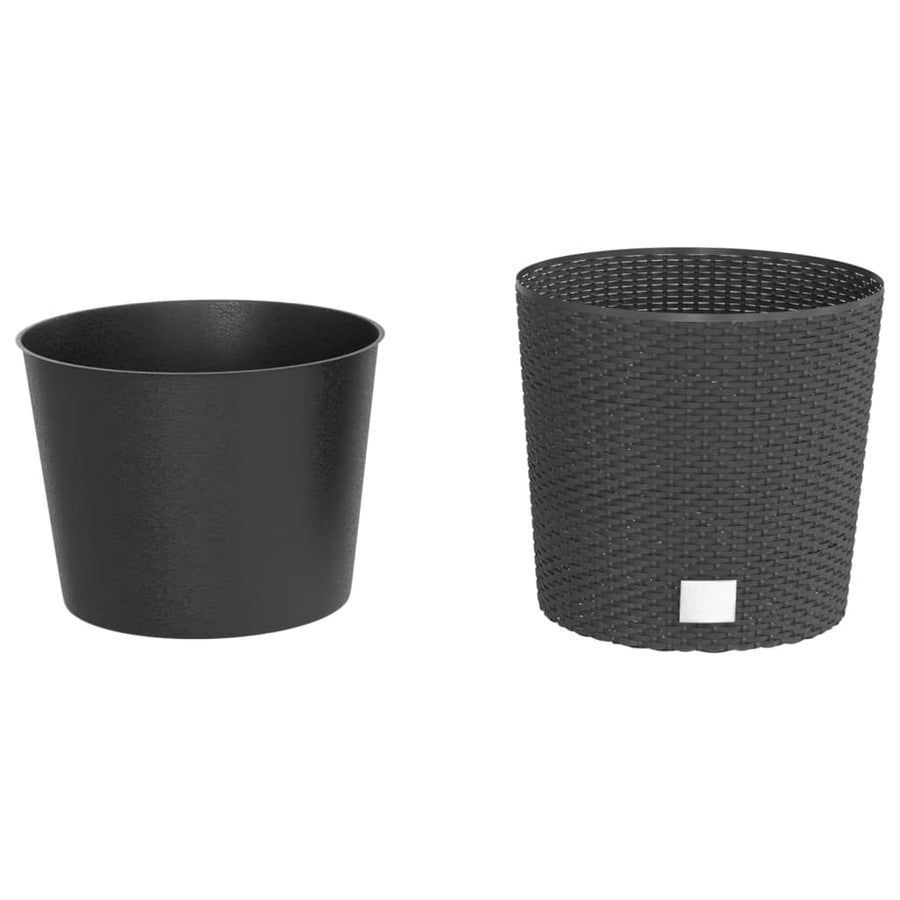Plantenbak Uitneembare Bak Rattan-Look 15/15,3 L Pp Antraciet