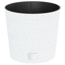 Plantenbak Met Uitneembare Bak Rattan-Look 15/15,3 L Pp Wit