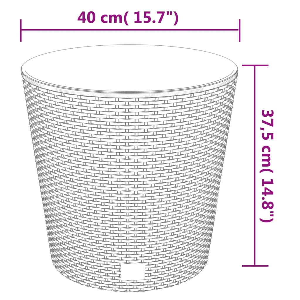 Plantenbak Uitneembare Bak Rattan-Look 35/37,5 L Pp 37.5 l