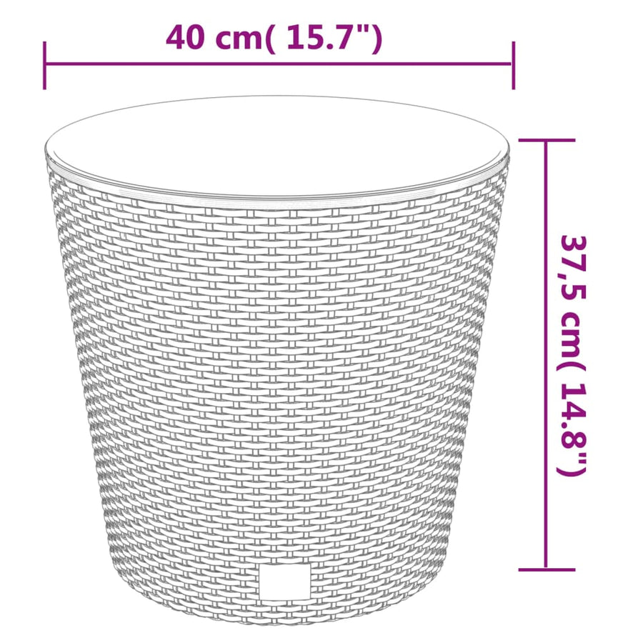 Plantenbak Uitneembare Bak Rattan-Look 35/37,5 L Pp 37.5 l