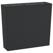 Plantenbak Met Uitneembare Bak Rattan-Look 12/44 L Pp Antraciet