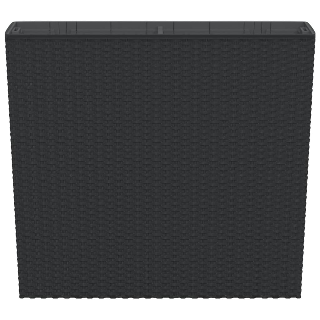 Plantenbak Met Uitneembare Bak Rattan-Look 12/44 L Pp Antraciet