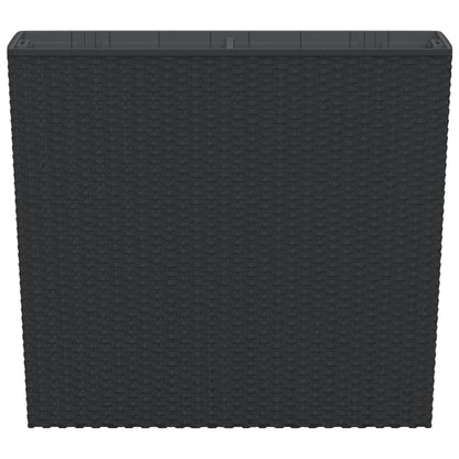 Plantenbak Met Uitneembare Bak Rattan-Look 12/44 L Pp Antraciet