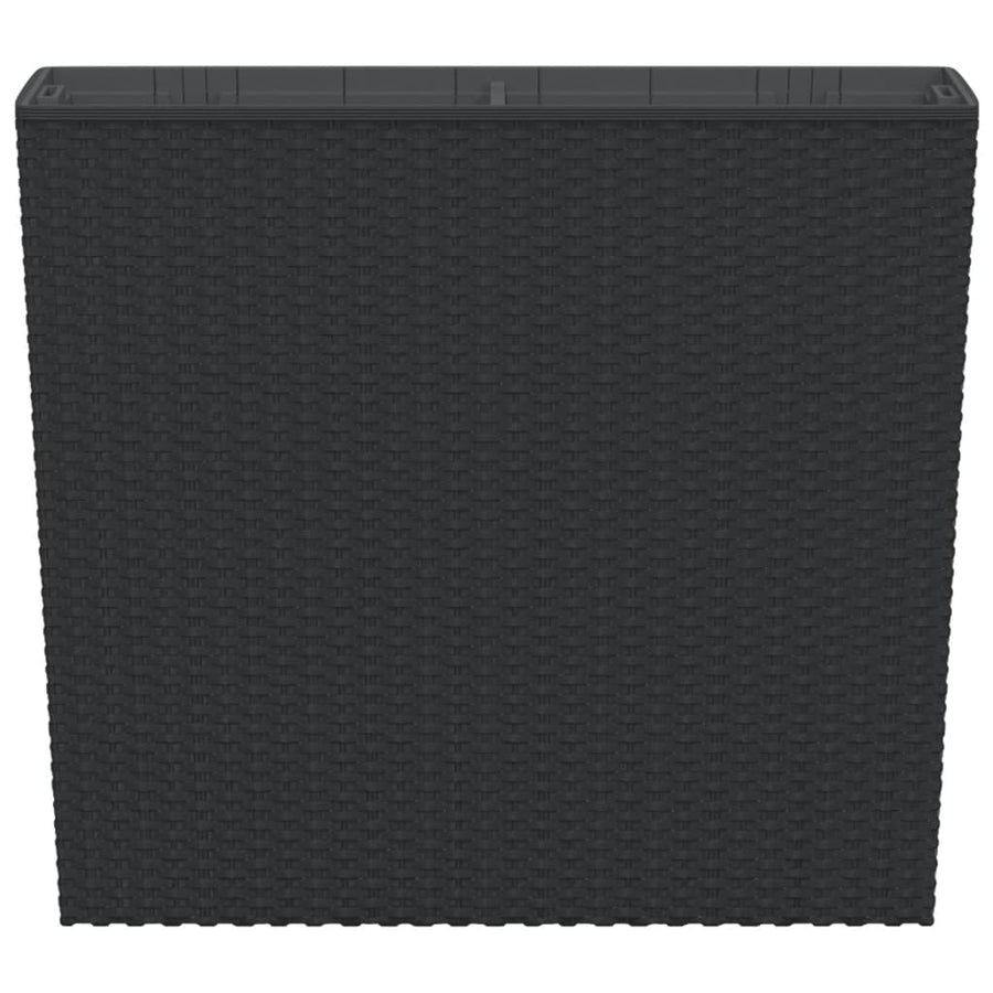 Plantenbak Met Uitneembare Bak Rattan-Look 12/44 L Pp Antraciet