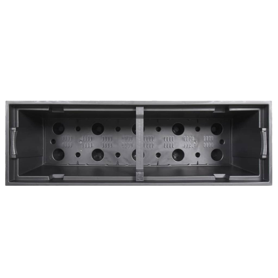 Plantenbak Met Uitneembare Bak Rattan-Look 12/44 L Pp Antraciet