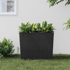 Plantenbak 12/44 L antraciet rattan-look