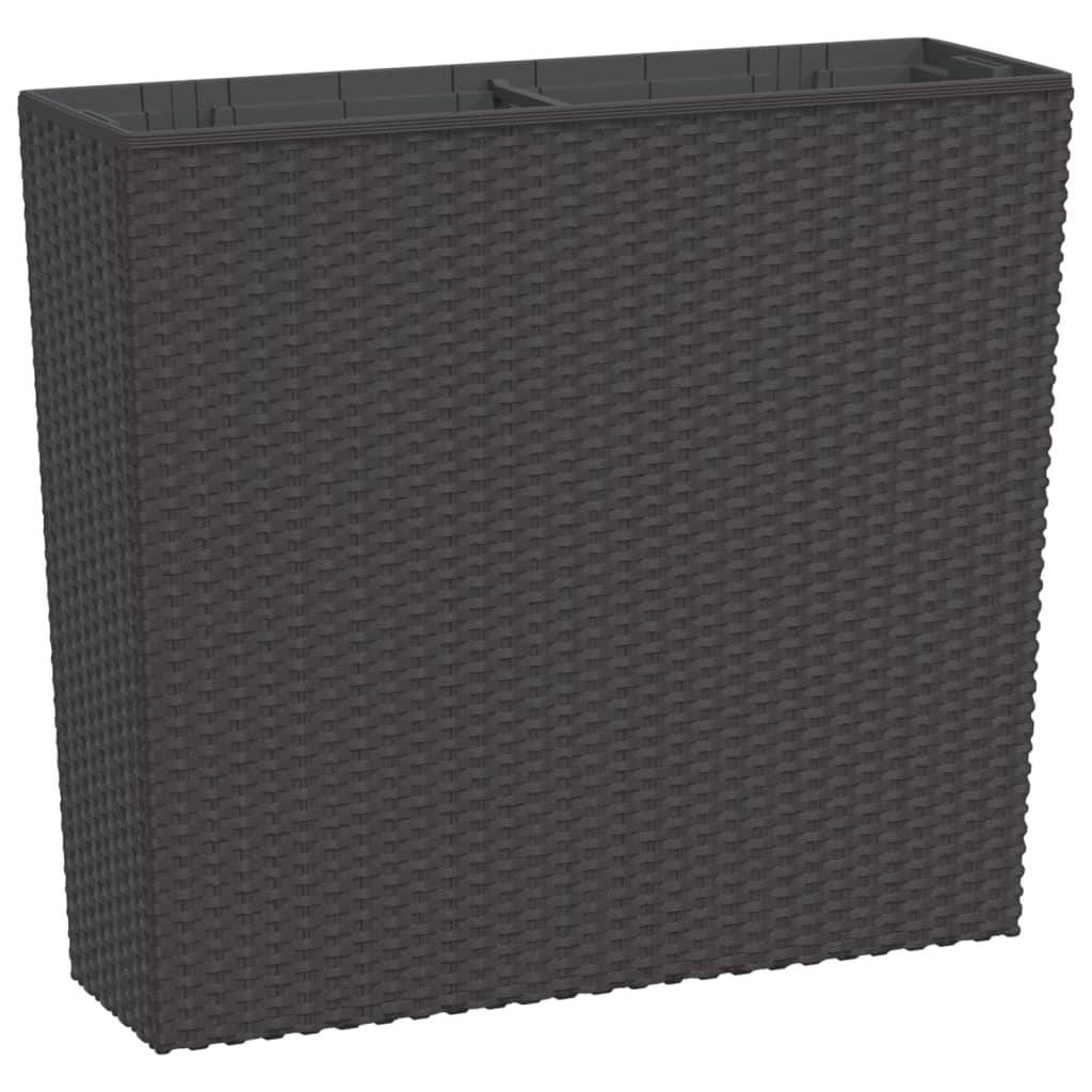 Plantenbak Met Uitneembare Bak Rattan-Look 12/44 L Pp Bruin