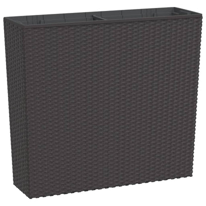Plantenbak Met Uitneembare Bak Rattan-Look 12/44 L Pp Bruin