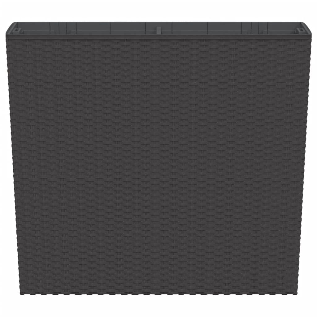 Plantenbak Met Uitneembare Bak Rattan-Look 12/44 L Pp Bruin