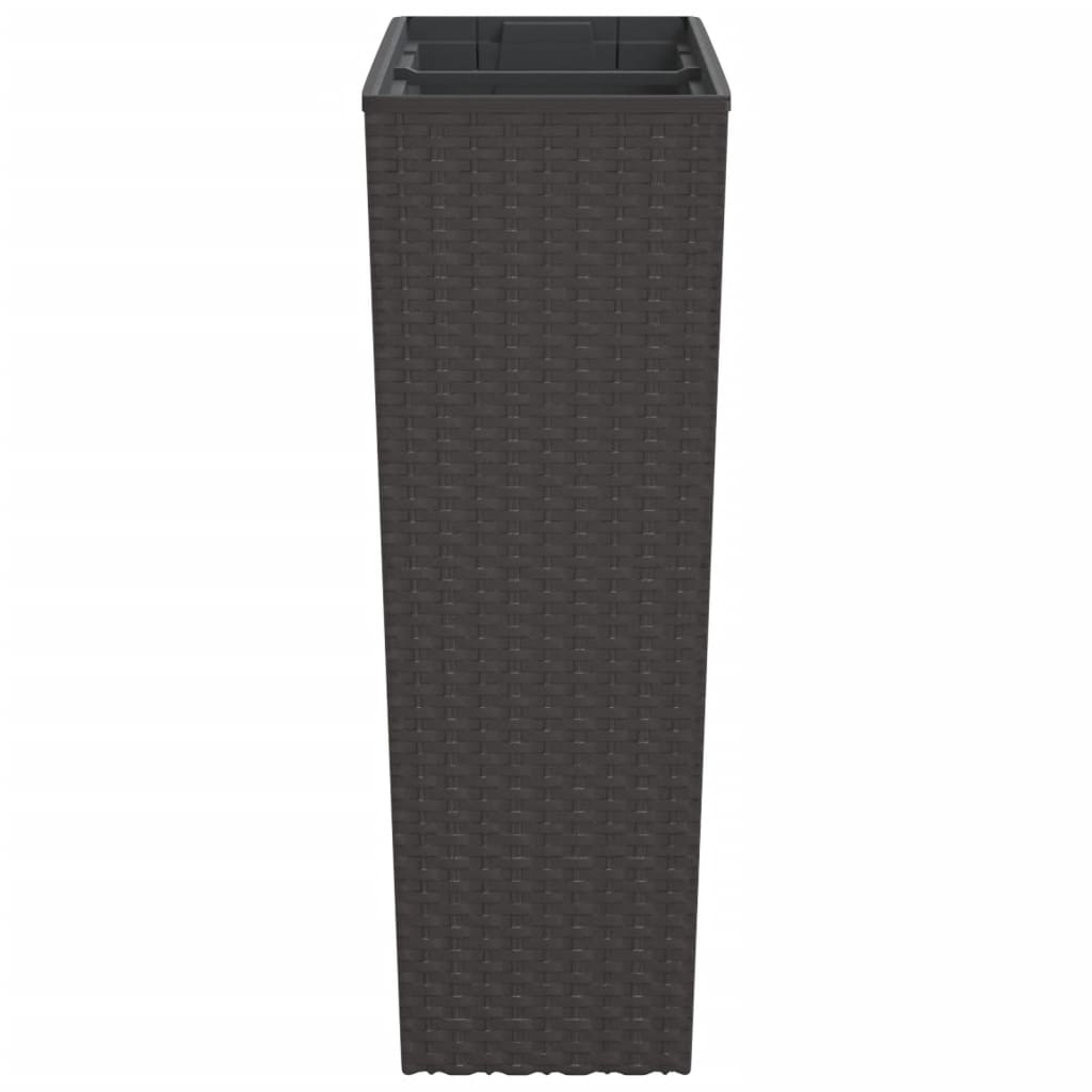 Plantenbak Met Uitneembare Bak Rattan-Look 12/44 L Pp Bruin