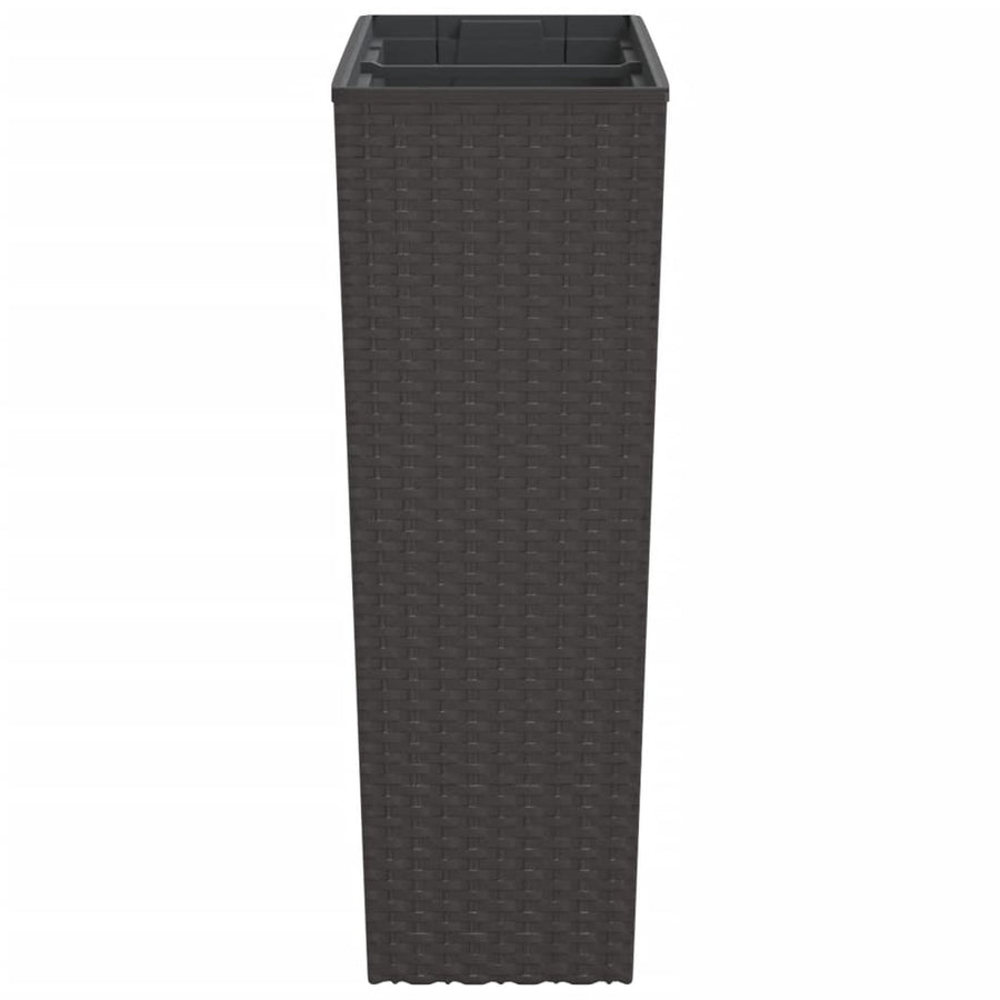 Plantenbak Met Uitneembare Bak Rattan-Look 12/44 L Pp Bruin