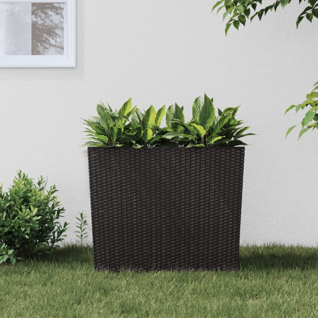 Plantenbak Met Uitneembare Bak Rattan-Look 12/44 L Pp Bruin