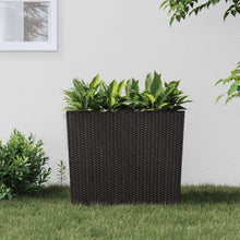 Plantenbak Met Uitneembare Bak Rattan-Look 12/44 L Pp Bruin