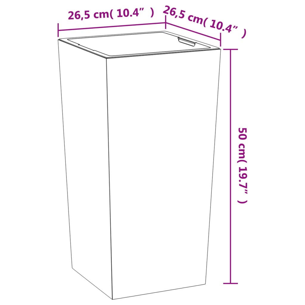 Plantenbak Uitneembare Bak Beton-Look 11/26,5 L Pp 26.5 l