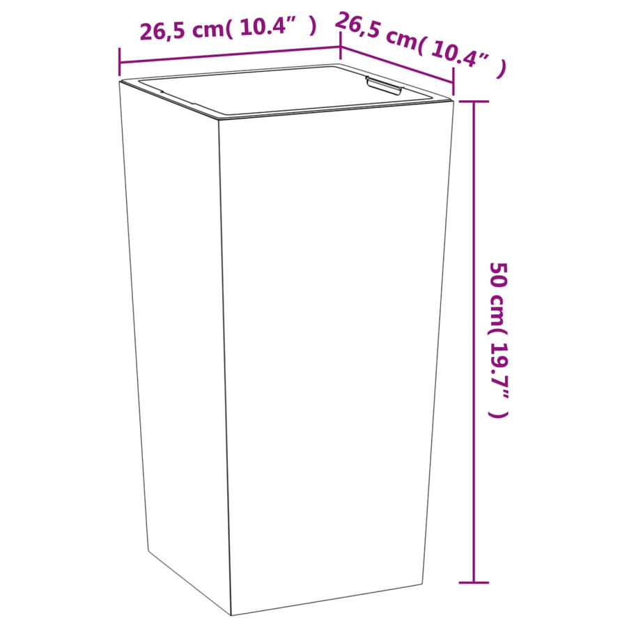 Plantenbak Uitneembare Bak Beton-Look 11/26,5 L Pp 26.5 l