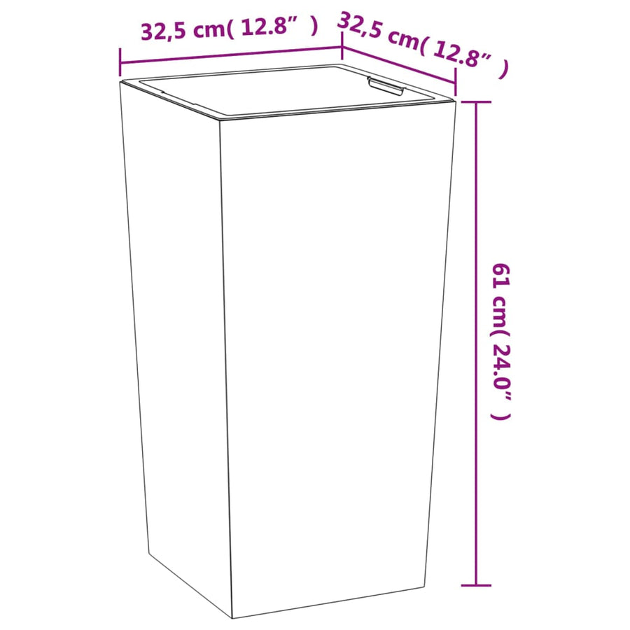 Plantenbak Met Uitneembare Bak Beton-Look 21/ Pp