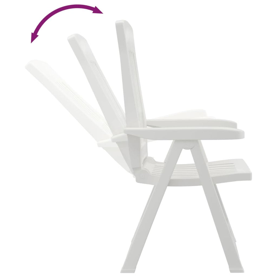 Tuinstoelen Verstelbaar Pp Wit