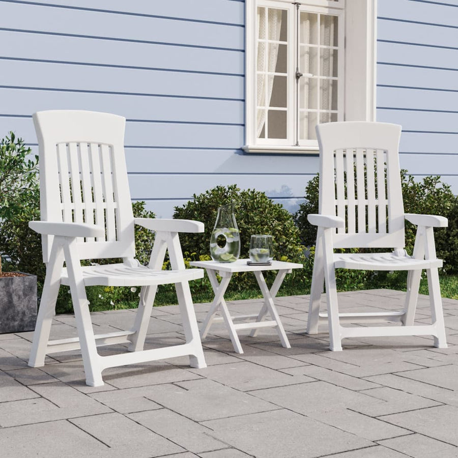 Tuinstoelen Verstelbaar Pp Wit
