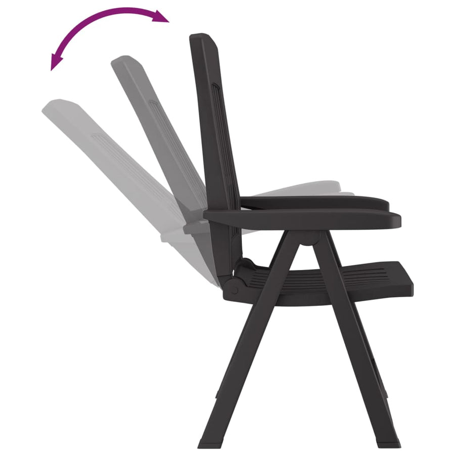 Tuinstoelen Verstelbaar Pp Kleurig Antraciet