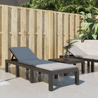 Ligbed 195x65x78 cm PP antraciet met kussens