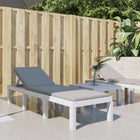 Ligbed met kussens polypropeen wit 195x65x78 cm