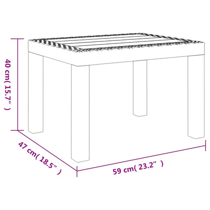 Tuintafel 59X47X40 Cm Pp Antracietkleurig