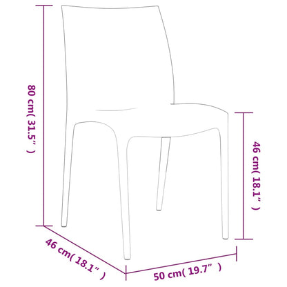 Tuinstoelen 50X46X80 Cm Polypropeen Wit