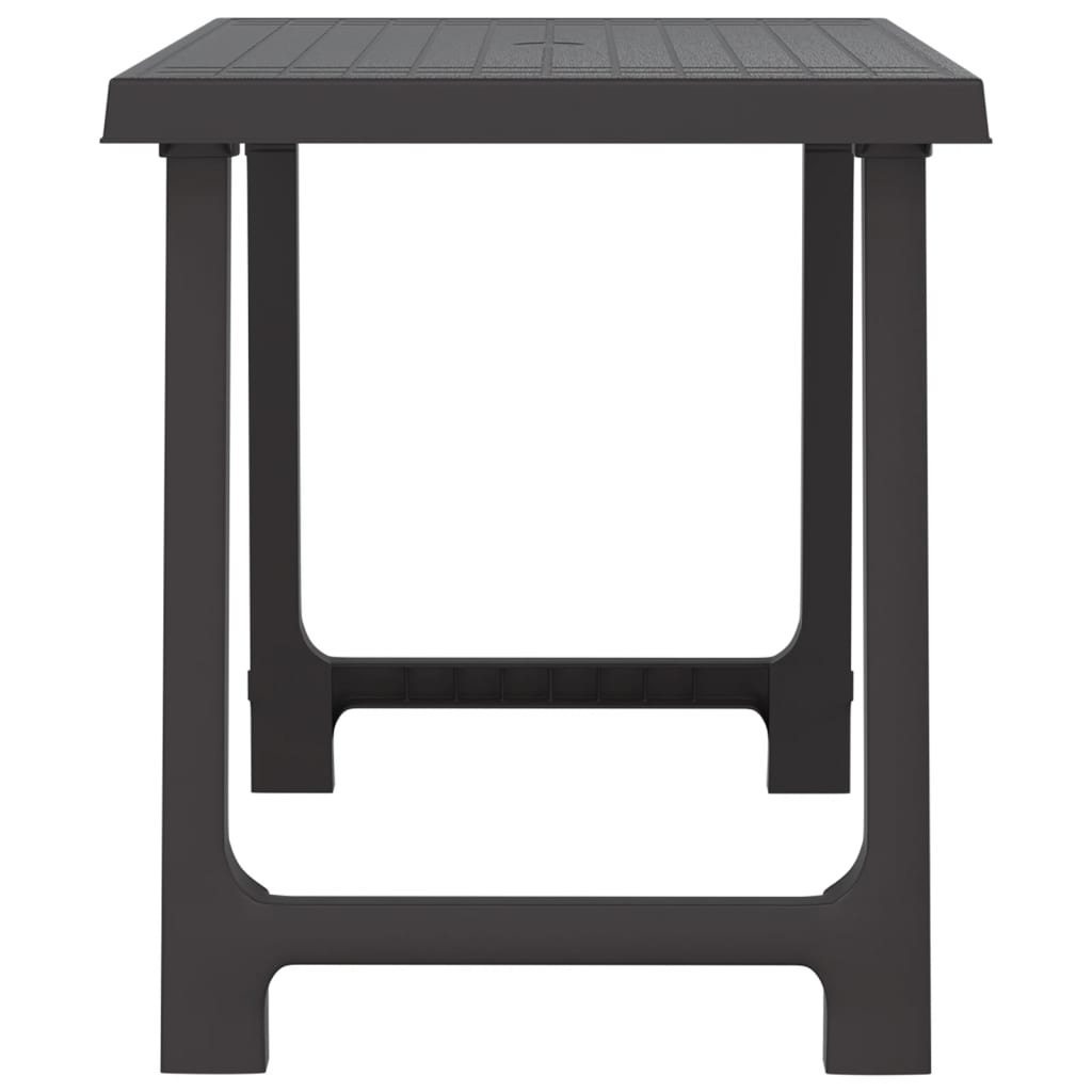 Campingtafel Hout-Look 79X56X64 Cm Pp Kleurig Antraciet