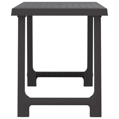 Campingtafel Hout-Look 79X56X64 Cm Pp Kleurig Antraciet