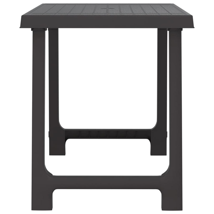 Campingtafel Hout-Look 79X56X64 Cm Pp Kleurig Antraciet