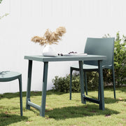 Campingtafel 79x56x64 cm groen hout-look
