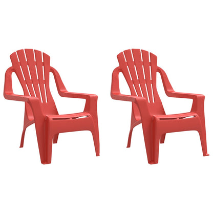 Kindertuinstoelen Hout-Look 37X34X44 Cm Polypropeen Rood