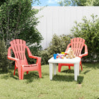 Children's garden chairs 2 pcs wood-look 37x34x44 cm polypropylene