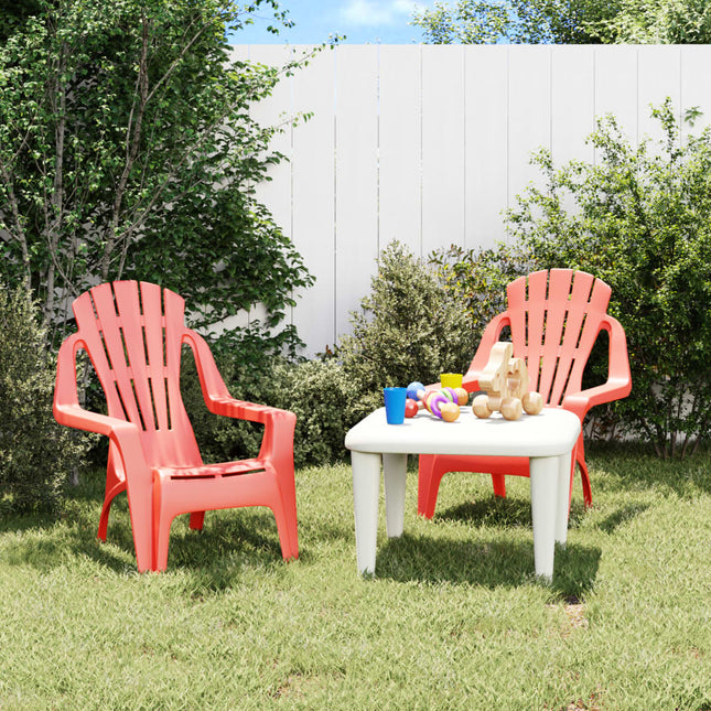 Kindertuinstoelen Hout-Look 37X34X44 Cm Polypropeen Rood